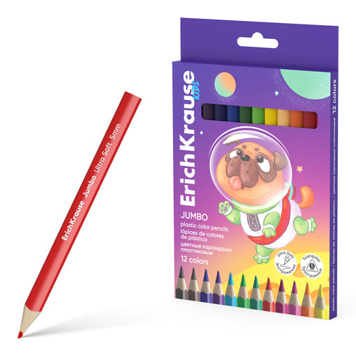 Picture of EK PENCIL COLOURS JUMBO TRIANGULAR 12 PACK